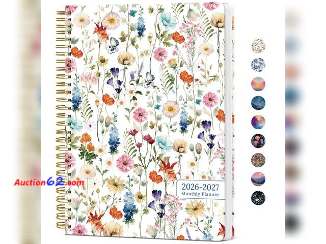 Lot 44-9080 - Lot of (2) Monthly Planner 2026-2027, 18-Month Aesthetic Calendar, Jul 2026-Dec 2027 Appears New, A basic inspection has been given to this ...