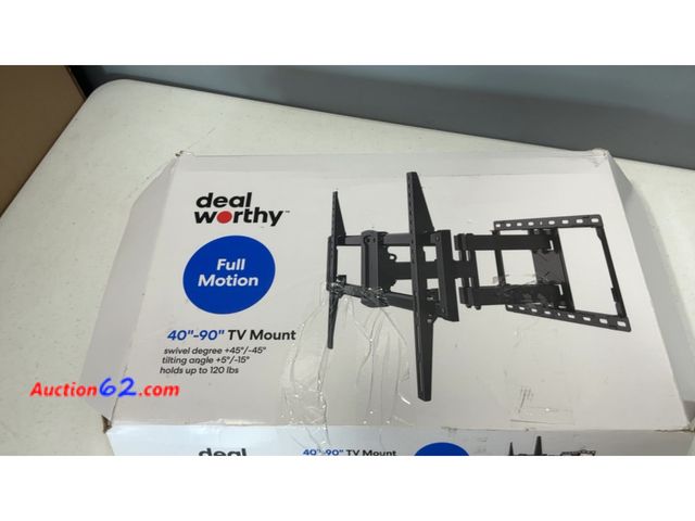Lot 44-2666w - Deal Worthy Full Motion 40"-90" TV Mount Appears New, A basic inspection has been given to this item. Sold AS-IS. Not Tested See All Photo's...