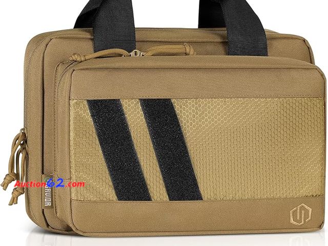 Lot 44-138g - Retail of $29.99- Savior Equipment Specialist Series Tactical Double Scoped Handgun Firearm Case Pistol Bag  Appears New, A basic inspection...
