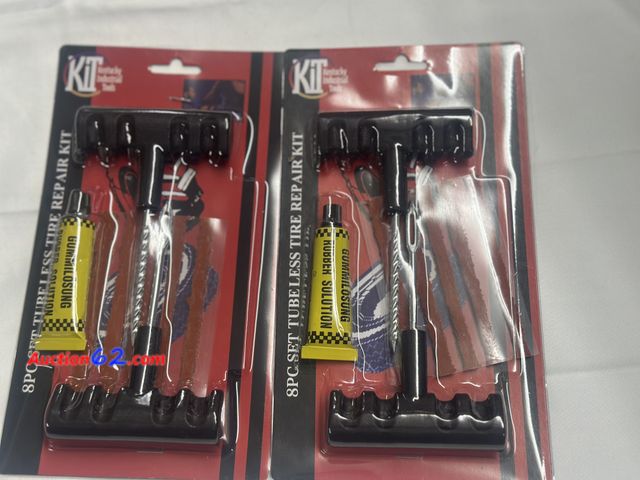 Lot 44-6064o - 2 -8 pc tire plugging kits. From KIT TOOLS.New. See All Photo's Not Tested Never opened, Factory Sealed