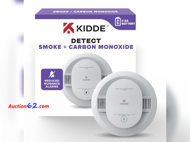 Lot 44-1868a - Kidde Smoke &amp; Carbon Monoxide Detector, AA Battery Powered, LED Warning Light Indicators, 30CUDR See All Photo's Appears New, A basic in...