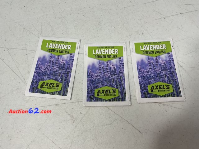 Lot 44-2866e - Axels Common English Lavender Seeds - 3 Packs Appears New, A basic inspection has been given to this item. Sold AS-IS. Not Tested See All Ph...