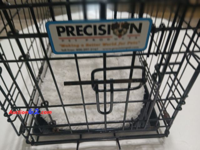 Lot 44-2032o - Very gently used small dog cage, measures approximately 14" x 18". New gently used small dog bed.  See all photos. Used See All Photo's Adde...