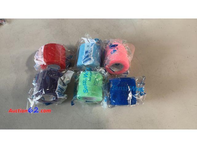 Lot 44-1822a - Lot of 6 Sensi Wrap Cohesive Bandages - Assorted Colors See All Photo's Not Tested Appears New, A basic inspection has been given to this it...