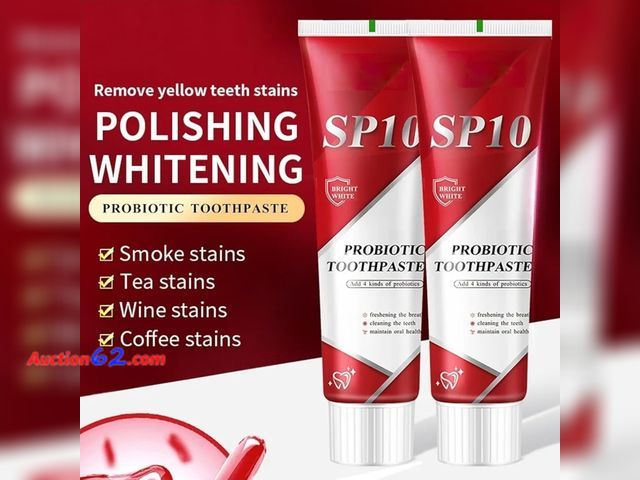 Lot 44-7322w - Lot of (2) SP-10 Probiotic Toothpaste, SP-10 ultra whitening deep cleaning care (2pcs) Appears New, A basic inspection has been given to thi...