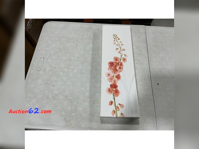 Lot 44-4087a - Floral Canvas Wall Art - Decorative Painting, Floral Theme Not Tested Appears New, A basic inspection has been given to this item. Sold AS-I...