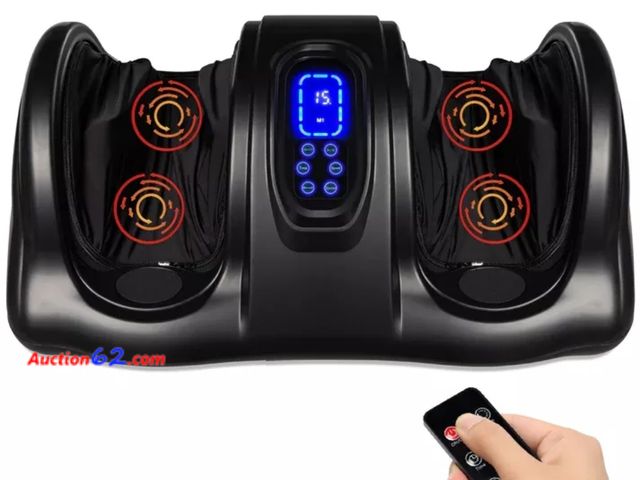 Lot 44-6930w - Therapeutic Foot Massager w/ High Intensity Rollers, Remote, 3 Modes Appears New, A basic inspection has been given to this item. Sold AS-IS...