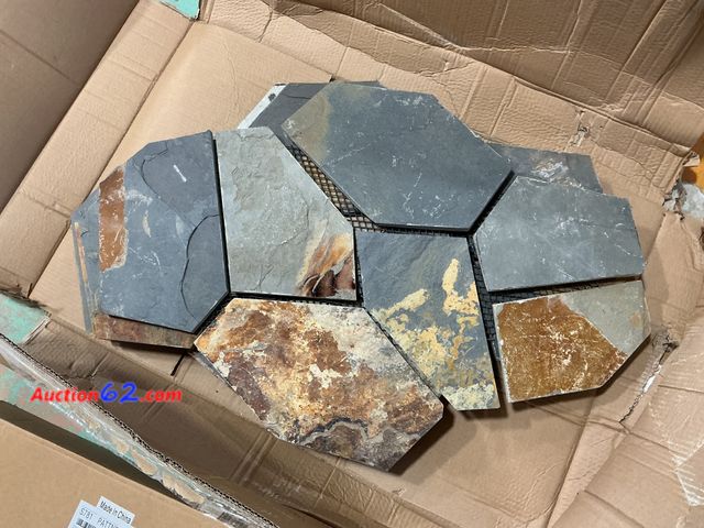 Lot 44-685g - Lot of (3) Cases- Total Retail $443- Natural Stone Collection Mongolian Spring 12 in. x 24 in. Slate Flagstone Floor and Wall Tile (13.5 sq....