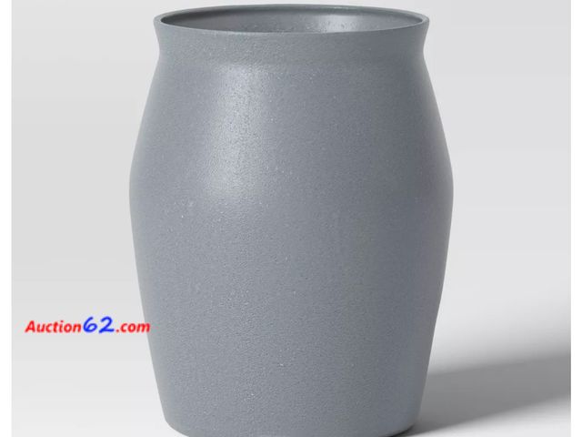 Lot 44-1160p - Retail value $40- Speckled Composite Indoor Outdoor Planter Pot Charcoal Gray - Threshold Appears New, A basic inspection has been given to ...