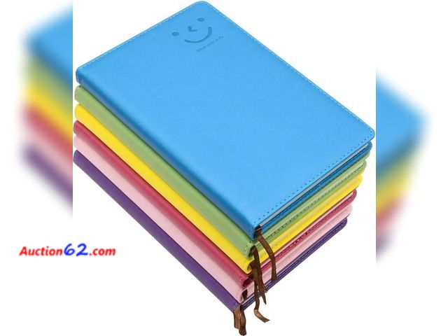 Lot 44-4027b - YIKANGHENG Hardcover Journal Notebook, 6 Pcs 6 Color A5 PU Leather Cover 100 Sheets (200 Pages) 9mm Wide Ruled Diary Notebooks (6 Color) App...