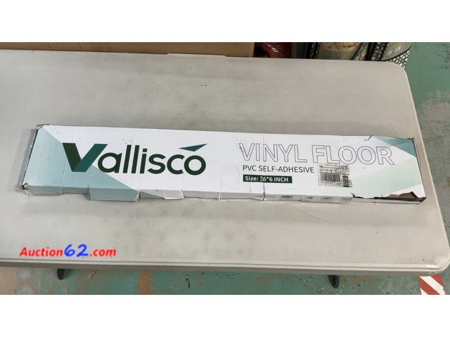 Lot 44-1839 - Vallisco Vinyl Floor Peel and Stick Flooring 36 Pack Appears New, A basic inspection has been given to this item. Sold AS-IS. Not Tested See...