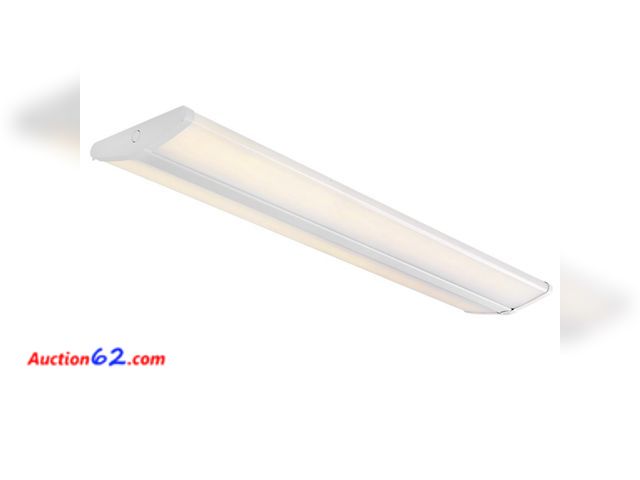 Lot 44-1798i - $99 Retail price - 1-Pack 4 Ft. 7500 Lumens LED Wraparound Light Fixture 65W 120-277V Bright White 4000K Dimmable Garage Lighting Workshop S...