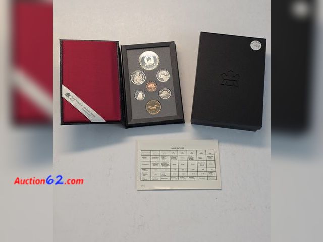 Lot 44-8333i - 1988 CANADIAN PROOF SET WITH SILVER DOLLAR - THIS IS THE ONLY SET AVAILABLE WHICH CONTAINS BOTH THE 1988 SILVER AND NICKEL DOLLARS. THE SILV...