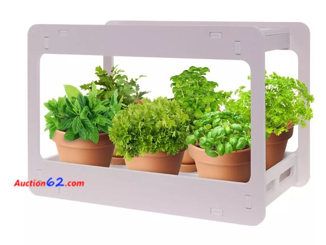 Lot 44-3018f - Lot of 2 Large Gardens - NEW - Mindful Design Extra Wide LED Indoor Herb Garden, Plant Growth Lamp - At Home Stackable Desk Planter Tabletop...