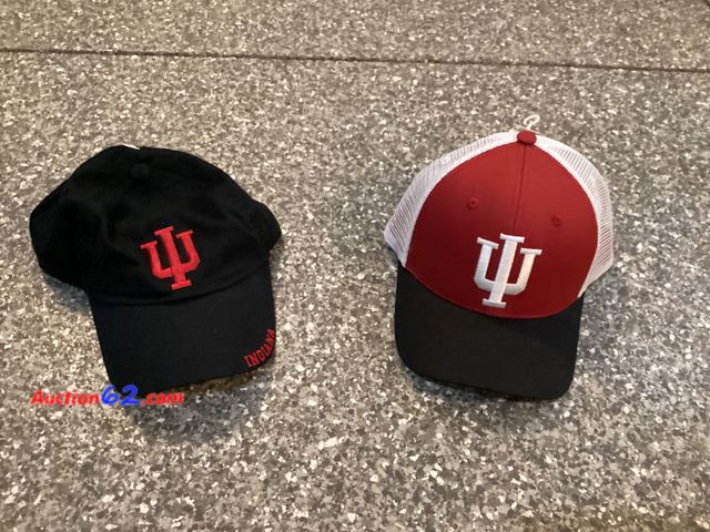 Lot 44-7711j - Lot of (2) Indiana University hats.  Appears New, A basic inspection has been given to this item. Sold AS-IS. See All Photo's