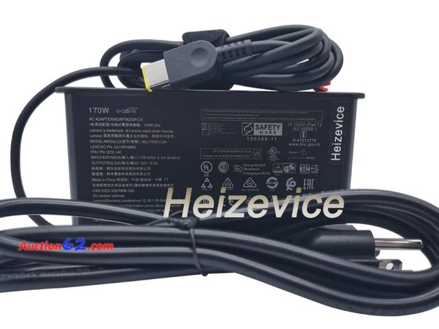 Lot 44-6568r - Heizevice 20V 8.5A 170W SA10R16886 ADL170SCC3A 02DL140 AC Laptop Adapter Compatible with Lenovo Thinkpad P53 P70 P71 P72 P73 Notebook Power ...