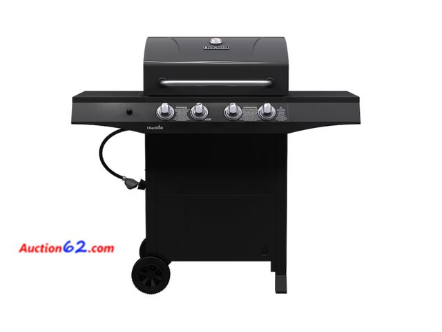 Lot 44-17w - $249 Retail price - Char-Broil 4 Burner 25000 BTU Gas Grill 463351125 Black/Silver Appears New, A basic inspection has been given to this it...
