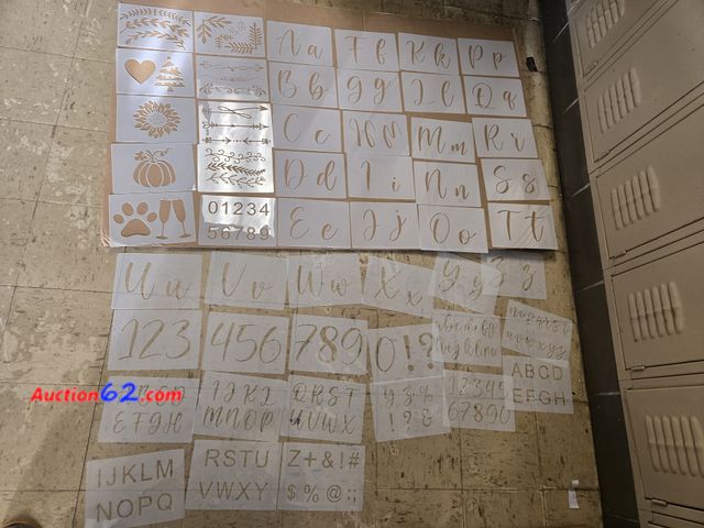 Lot 44-6668t - 51pc Creative Curio Wood Painting Stencils 8.5" x 6" Plastic Appears New, A basic inspection has been given to this item. Sold AS-IS.