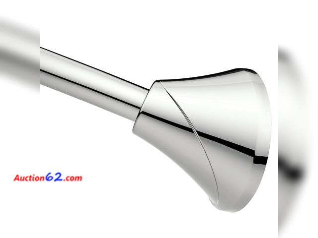 Lot 44-1175o - Moen Curved Adjustable Spring Tension No Drill Shower Curtain Rod for Bathroom, Chrome Finish, CSR2172CH Not Tested See All Photo's Appears ...