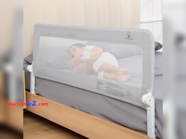 Lot 44-2990e - $93.99 Retail price - ComfyBumpy 1-Pack Bed Rail for Toddlers 55.5" L x 23.5" H | Extra Tall Toddler Bed Rails for Twin, Full, Queen &amp; K...