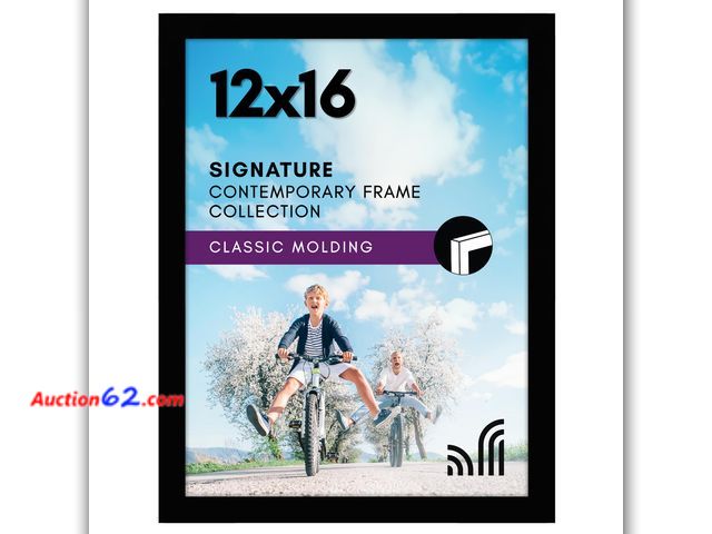Lot 44-286p - Americanflat 12x16 Picture Frame with Shatter-Resistant Glass - Signature Collection - Gallery-Style Frames Made of Engineered Wood - Photo ...