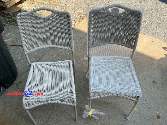 Lot 44-297e - $150 Retail price - Threshold Woven Patio Chairs Set of 2 See All Photo's Appears New, A basic inspection has been given to this item. Sold ...