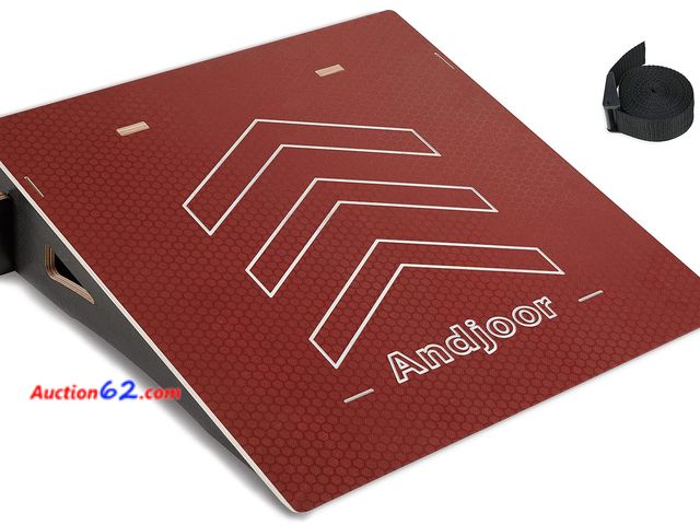 Lot 44-2546w - Andjoor Kids Jumping Ramp for Skateboard, Bike, Scooter, BMX, RC Car and Dirt Bike, 25.2 in, Red Appears New, A basic inspection has been gi...