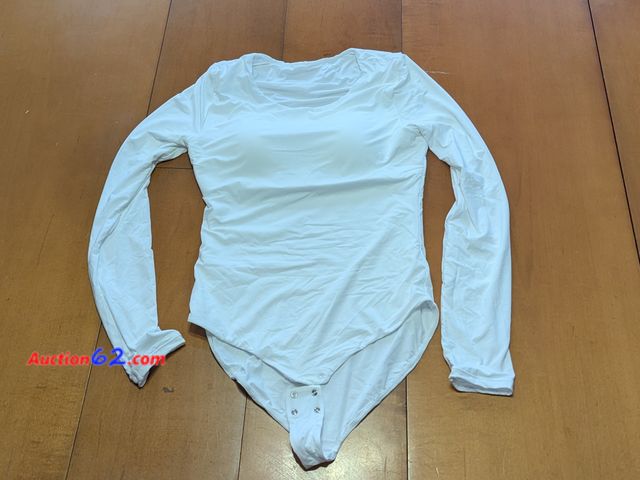 Lot 44-3083g - Size Medium - White Bodysuit - Ecommerce Return - Appears New, Sold As-Is - See Pictures