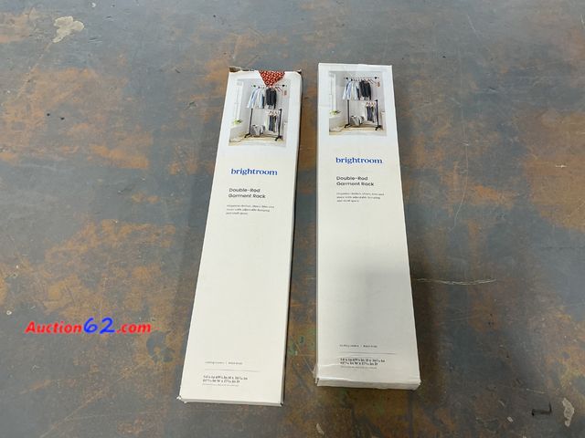 Lot 44-981j - Brightroom Double-Rod Garment Rack - 2 Pack See All Photo's E-Commerce Return, A basic inspection has been given to this item. Sold AS-IS. N...