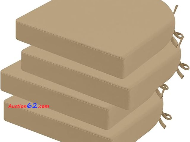 Lot 44-137b - idee-home Outdoor Chair Cushions Set of 4- Unknown Measurements, Took Cushions Out Of Sealed Package, Image Shows Cushions Not Formed Comple...