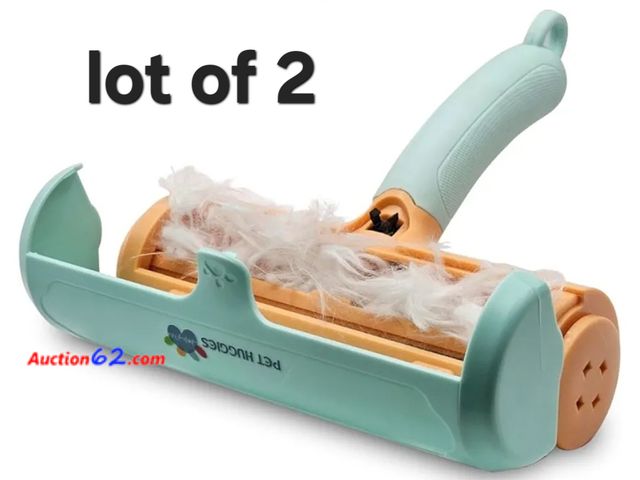 Lot 44-6602w - Lot of 2 Pet Huggies Pet Hair Remover  Rollers, Green Appears New, A basic inspection has been given to this item. Sold AS-IS.