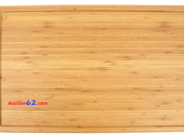 Lot 44-1771 - empure Bamboo Cutting Board, Large Kitchen Chopping Board for Meat, Butcher Block Cutting Board, Carving Board with Handle and Juice Groove ...