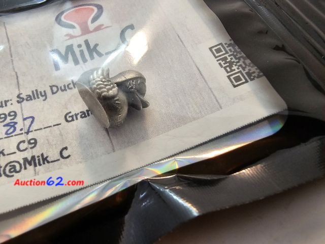 Lot 44-8355g - .999 PURE FINE SILVER HAND POURED SALLY DUCK. WEIGHS 8.7 GRAMS. STILL SEALED!-NT