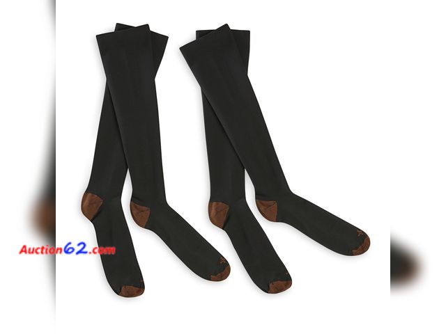 Lot 44-860i - Tommie Copper Sport Compression Knee High Socks 2pk - S/M: Leg Support, Microfiber, Adult See All Photo's Not Tested Appears New, A basic in...