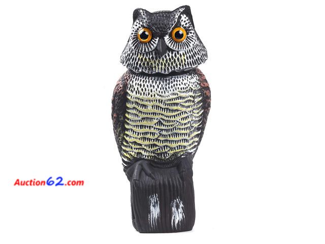 Lot 44-1744m - CTREE Owl Decoys to Scare Birds Away with Rotating Head,Natural Enemy Bird Deterrent Realistic Eyes &amp; Waterproof Shape Fake Owl Scarecro...