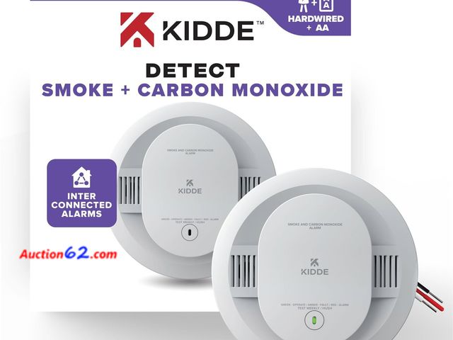 Lot 44-1535p - $61 Retail value- Kidde Smoke Detector, AA Battery Powered, LED Warning Light Indicators, 1 Pack, White, 30CUAR Appears New, A basic inspect...