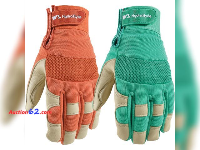 Lot 44-2743f - Wells Lamont 2-Pack Women's HydraHyde Leather Hybrid Work Gloves, Large Appears New, A basic inspection has been given to this item. Sold AS...
