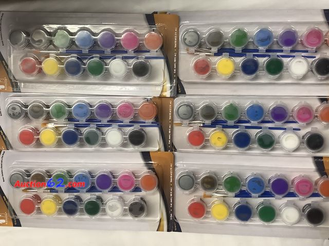 Lot 44-6033o - Koltose 12 Acrylic Paints Plus 1 Glitter paint set. Safe and non-toxic  set of 6. NEW. See All Photo's Not Tested Never opened, Factory Seal...