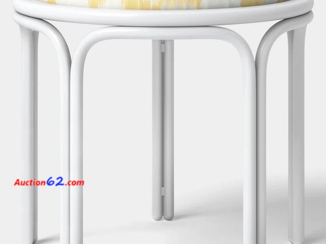 Lot 44-261M - Metal Round Travel Accent Patio Stool Yellow - Threshold™ See All Photo's E-Commerce Return, A basic inspection has been given to this item....