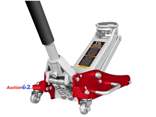 Lot 44-205b - (Missing Bar) BIG RED AT815016LR Torin Hydraulic Low Profile Aluminum and Steel Racing Floor Jack with Dual Piston Quick Lift Pump, 1.5 Ton ...