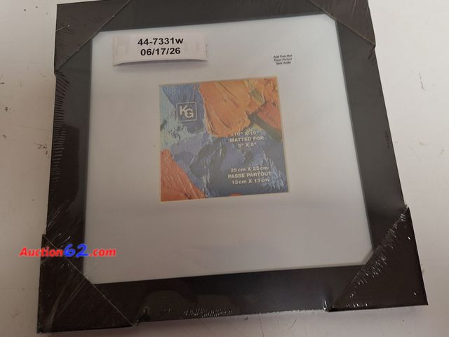 Lot 44-7331w - Lot of (6) KG 10×10 matted for 5×5 picture frames Appears New, A basic inspection has been given to this item. Sold AS-IS. Never opened, Fac...