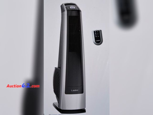 Lot 44-7072m - Lasko high velocity oscillating tower fan  35"-U35115 silver/black E-Commerce Return, A basic inspection has been given to this item. Sold A...