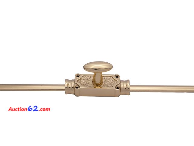 Lot 44-173 - $119.99 Retail price - STALLION HARDWARE Polished Brass Cremone Bolt for Cabinet Hardware See All Photo's Appears New, A basic inspection ha...