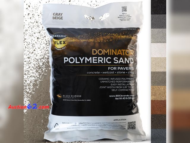 Lot 44-337 - $89 Retail price - 40 Pound Gray Beige DOMINATOR Polymeric Sand with Revolutionary Ceramic Flex Technology for Stabilizing Paver Joints/Gaps...