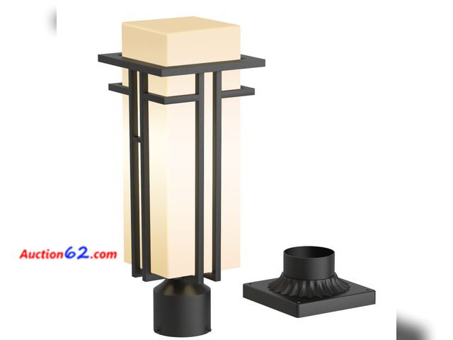 Lot 44-1702o - $119.99 Retail price - Yoenecea Outdoor Post Light Fixture - Aluminum Lamp Posts Outdoor Lighting, Outdoor Lightpost Lantern with 3-Inch Pie...