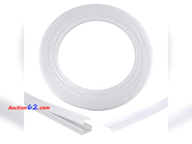 Lot 44-173m - Woanger 100ft/30m Continuous White Seamless Plastic Cover for 17mm U Shape Aluminum LED Channel System - Replacement Diffuser Strip and Chan...