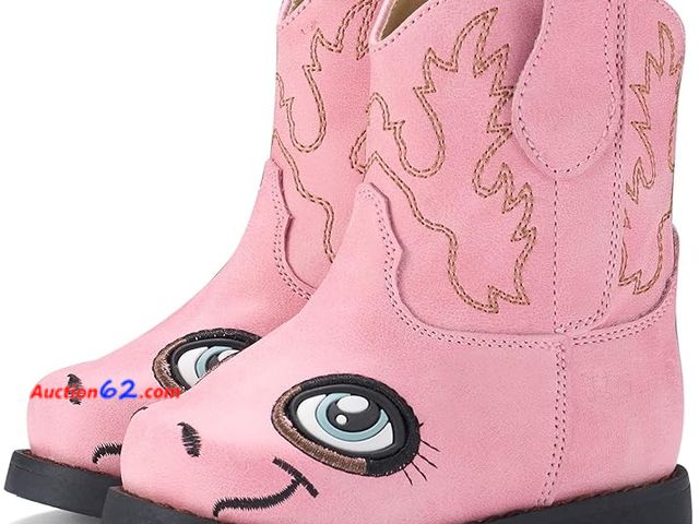 Lot 44-9126b - Size 5 Rollda Toddler Cowgirl Round Toe Boots Appears New, A basic inspection has been given to this item. Sold AS-IS.