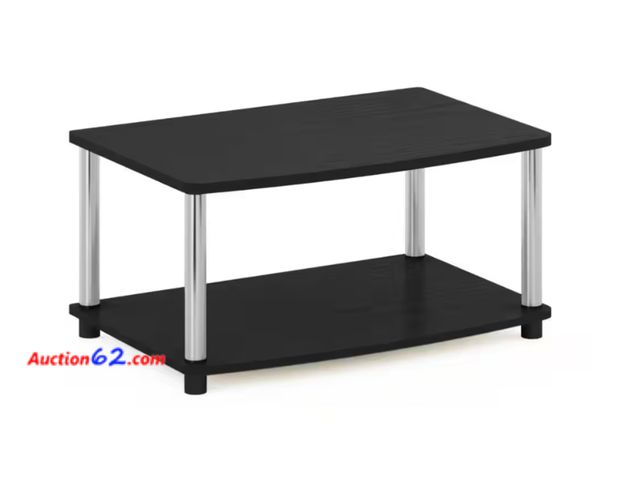 Lot 44-4074p - Retail value $34- Turn-N-Tube 24 in. Americano/Chrome Wood Elevated TV Stand Fits TVs Up to 24 in. with Open Storage Appears New, A basic in...