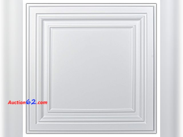 Lot 44-1563o - Art3d PVC Ceiling Tiles, 2'x2' Plastic Sheet in White (12-Pack) See All Photo's Not Tested E-Commerce Return, A basic inspection has been gi...