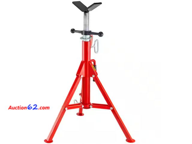 Lot 44-17j - V Head Pipe Stand Adjustable Height 28 in. to 52 in. 2500 lbs. Pipe Jack Stand 1/8 to 12 in. Welding Pipe Stand Appears New, A basic inspect...